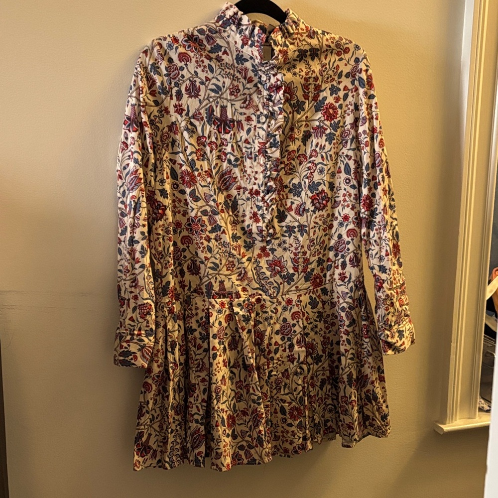 Tuckernuck Floral Long Sleeve Dress - Red and Blue